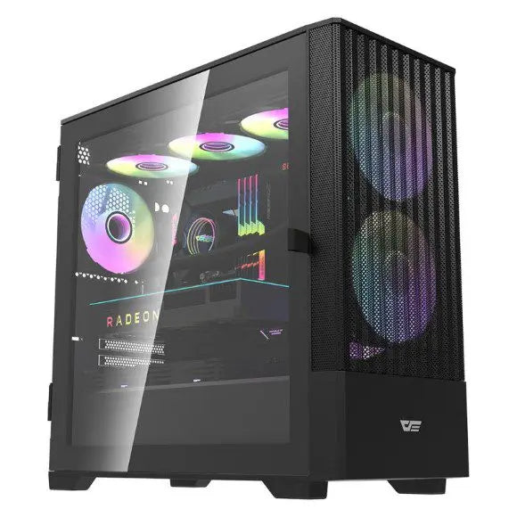 Darkflash Dk415 M-Atx Gaming Case - Black W/ Rgb & Premium Cooling
