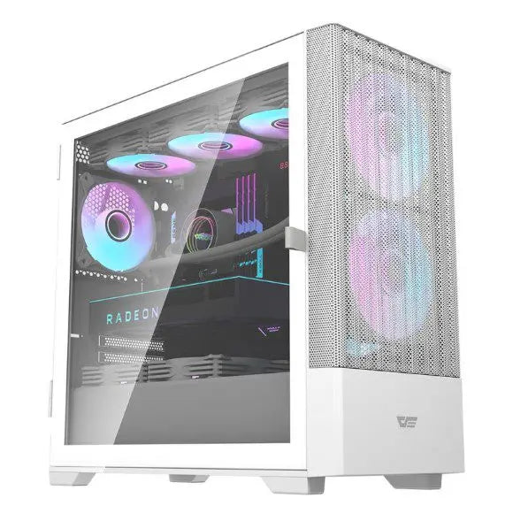 Darkflash Dk415 White M-Atx Gaming Case ? Sleek, Ventilated, Rgb Ready