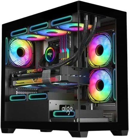 Darkflash C218M Gaming Case ? Black, Rgb, Tempered Glass