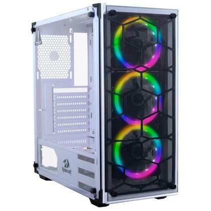 Redragon Wheel Jack Gc-606 White Gaming Case With 3 Rgb Fans