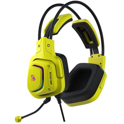 Bloody G575 Virtual 7.1 Surround Sound Gaming USB Headset in Punk Yellow