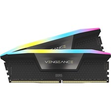Corsair VENGEANCE RGB 32GB (2x16GB) DDR5 DRAM 5600MHz C40 Memory Kit — Black - CMH32GX5M2B5600C40K