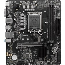 MSI PRO H610M-E Intel Motherboard - LGA 1700 Socket for 12th to 14th Gen Intel Processors - Dual DDR4 Slots - Lighting Gen4 PCIe Support - Frozr AI Cooling - mATX