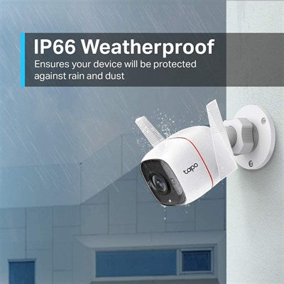 TP-Link Tapo C310 Outdoor Security Wi-Fi Camera - 3MP Ultra HD, IP66 Weatherproof, Two-Way Audio