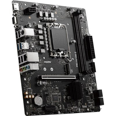 MSI PRO H610M-E Intel Motherboard - LGA 1700 Socket for 12th to 14th Gen Intel Processors - DDR4 Slots - PCIe 4.0 Support - AI Cooling - mATX