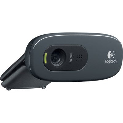 Logitech C270 HD Webcam (Black) 720p 30 fps USB A Plug And Play