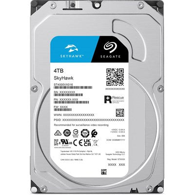 Seagate SkyHawk 4TB Surveillance SATA III 3.5" Internal Hard Drive - CMR Recording Technology with 256MB Cache