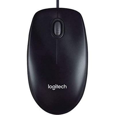 Logitech M90 USB Mouse in Black | High-definition Optical Tracking