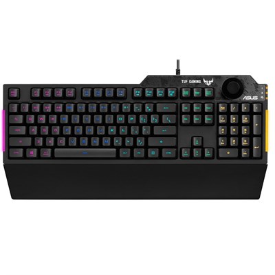ASUS TUF Gaming K1 RGB Membrane Keyboard with Dedicated Volume Knob