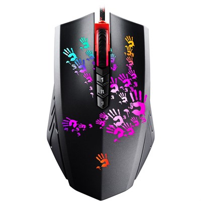 Premium Bloody A60 Light Strike Neon Gaming Mouse (Ultra Core 3 and 4 Activated)