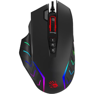 High-Performance Bloody J95s Gaming Mouse with RGB Animation (Black)