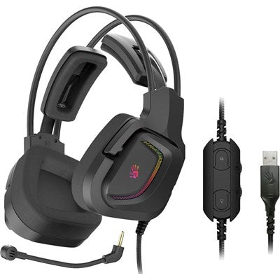 High-Definition Bloody G575 Pro Dual Mode RGB Gaming Headset - Gun Grey