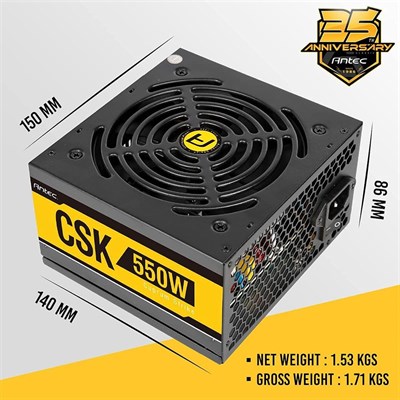 Antec Cuprum Strike CSK 550W 80 PLUS Bronze Power Supply