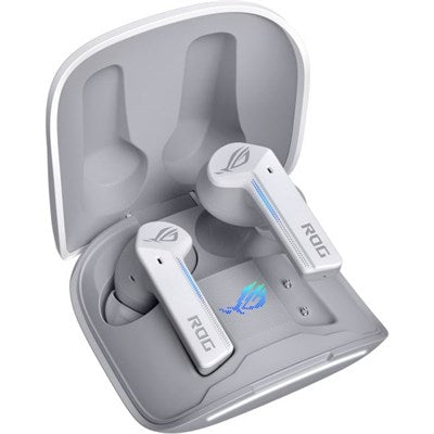 Asus ROG Cetra True Wireless ANC Gaming Headphones - White | Low-Latency, Wireless Charging