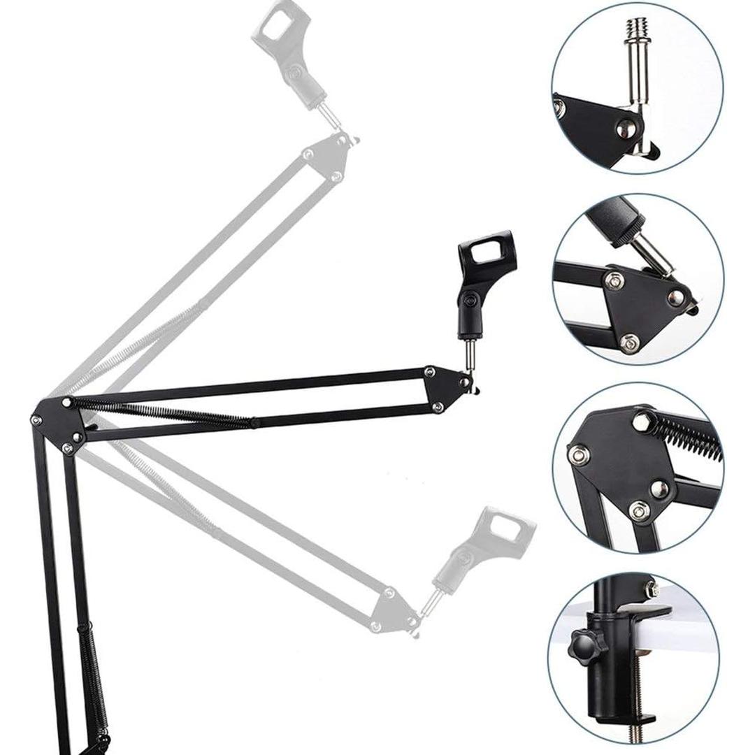 Professional Condenser Microphone - Podcast Mic Set Condenser Microphone With Rechargeable Auxiliary Background For Karaoke Singing, Youtube Recording Mic Set For Youtube | Mic Kit