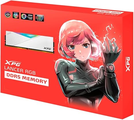 XPG LANCER BLADE RGB 32GB DDR5 6000MT/s Desktop Memory (16GB x 2) White