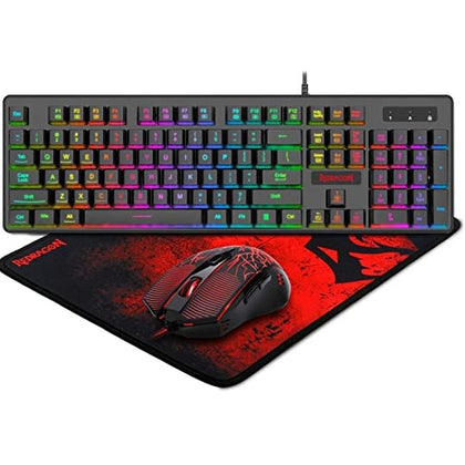 Redragon S107 Rgb Gaming Keyboard, Mouse & Pad Combo