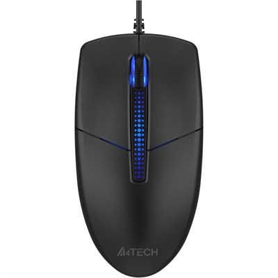 A4Tech N-530S Illuminate Mouse 1200dpi Black with Blue LED Backlight