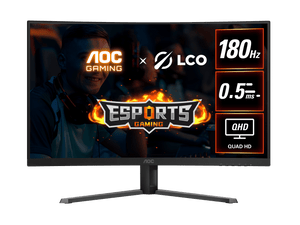 AOC CQ32G4E 31.5" QHD Curved Gaming Monitor | Fast VA Panel | Adaptive-Sync | 180Hz Refresh Rate