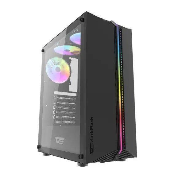 Darkflash Dk151 Atx Gaming Case With 3 Argb Fans ? Black