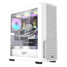 Darkflash Df2100 Mesh Gaming Case ? White, Premium Air Cooling