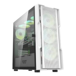 Darkflash Dk431 White Rgb Gaming Case With 4X Pwm Fans