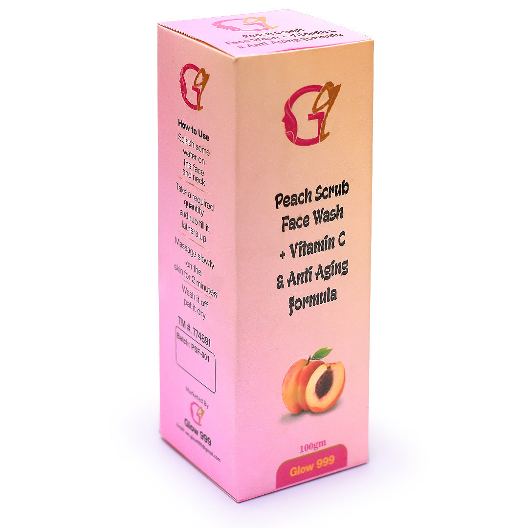 G9's Peach Scrub Face Wash + Vitamin C & Anti Aging
