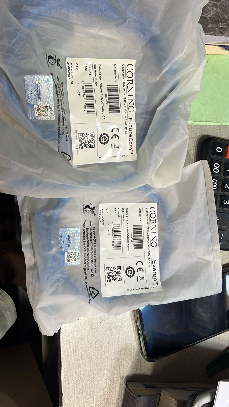 Corning 1m Fiber Optic Patch Cord – Original Single Mode Cable for Fast Data Transfer