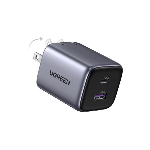 Ugreen 15538 Nexode Usb-C 35W Gan Foldable Fast Charger (Gray) Us Plug