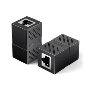 Ugreen 20390 Rj45 Ethernet Coupler For Cat7 Cat6 Cat5E Cable (Black)