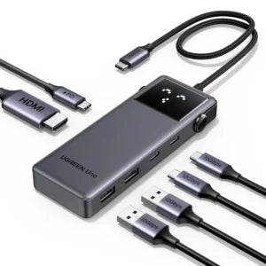 Ugreen 35998 Uno 6-In-1 Usb-C Hub With 10Gbps Usb-C & Usb-A Data Ports 4K@60Hz Hdmi