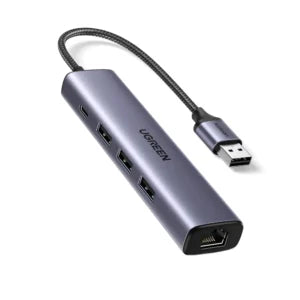 Ugreen 60554 Usb 3.0 To Gigabit Ethernet Adapter 5 In 1 Multiport Hub