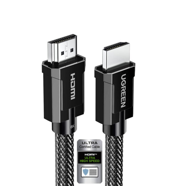 Ugreen 70320 8K Hdmi 2.1 Braided Cable 1.5 Meter (Gray) Hdmi Certified