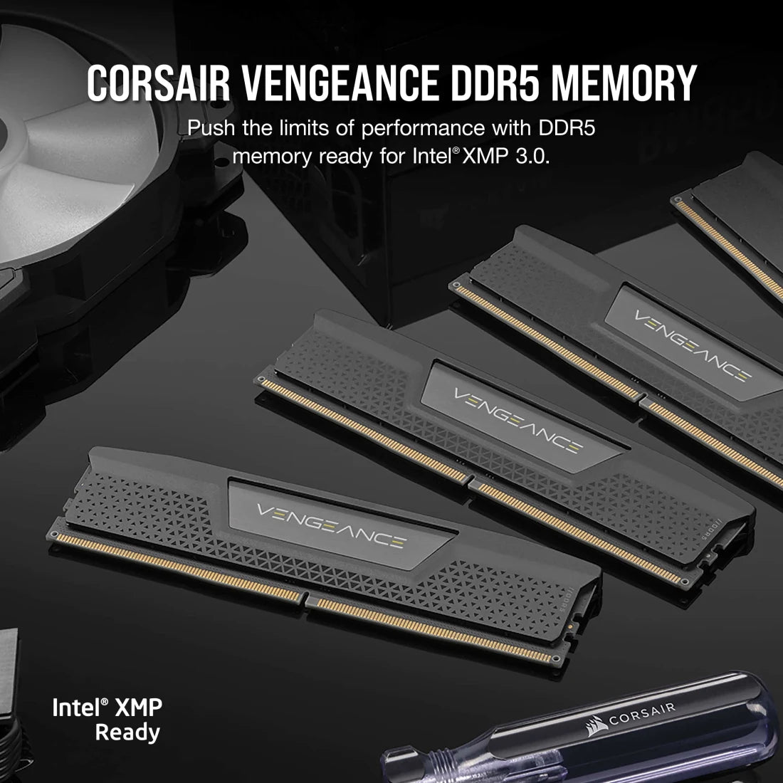 CORSAIR Vengeance 16GB DDR5 5200MHz RAM Memory - Black