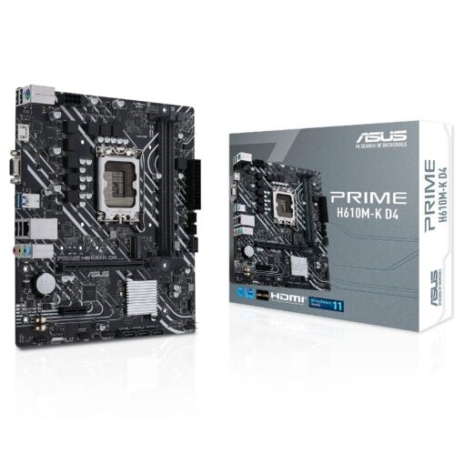 Asus PRIME H610M-K D4 Intel H610 LGA1700 Micro-ATX Motherboard