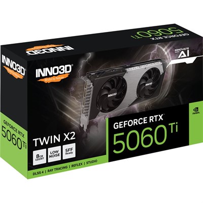 INNO3D GeForce RTX 5060 Ti Twin X2 8GB Video Graphics Card N506T2-08D7-193075N