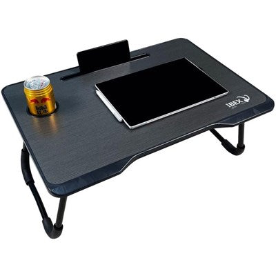 Portable Wooden Laptop Stand with Drawer - Ibex Folding Study Desk