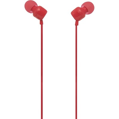 JBL Tune T110 In-Ear Headphones Red | Lightweight Comfortable Compact