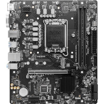 MSI PRO B760M-E DDR4 Intel LGA1700 Motherboard with Lightning Gen 4 Support