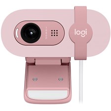 Logitech BRIO 100 Full HD 1080p Webcam | Rose - Fixed Focus Lens - Omni Directional Microphone - RightLight Two Auto Light