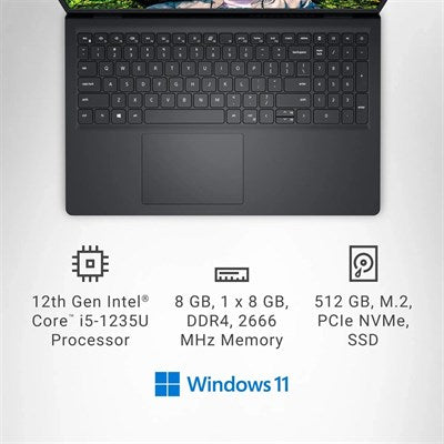 Dell Inspiron 15 3520 Touchscreen Laptop | Intel Core i5-1235U 8GB 512GB FHD Windows 11 | Black