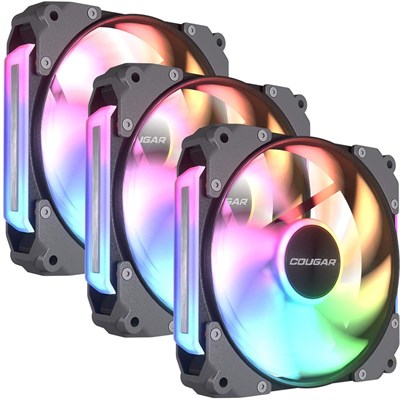 Cougar APOLAR 120 ARGB 3 Fan Pack Black - Elite Universal Modular Fan Bundle