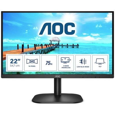 AOC 22B2HN 21.5" VA Ultra Slim Monitor with Full HD Resolution and Adaptive-Sync