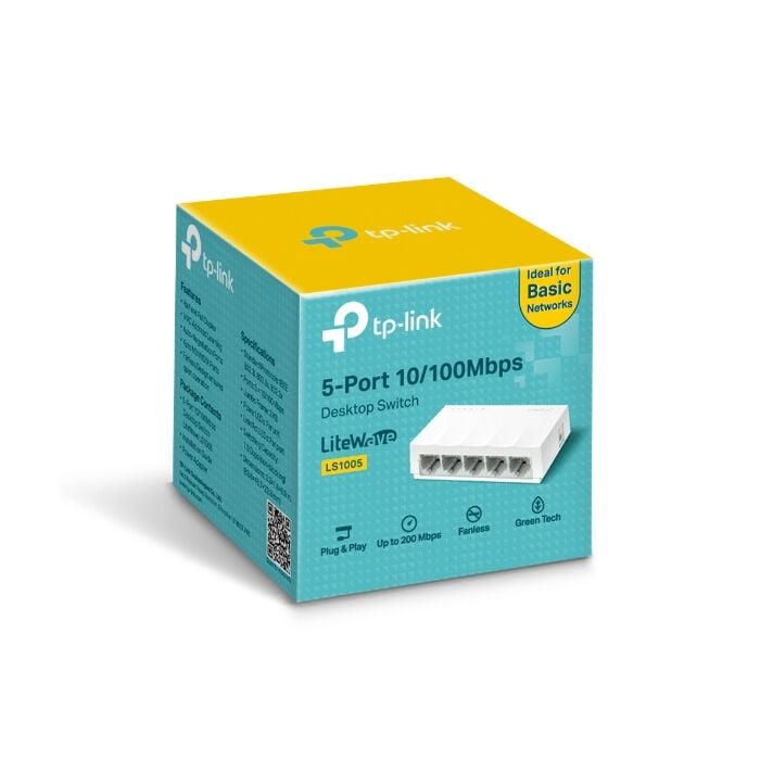 TP-Link LS1005 5-Port Desktop Switch | 10/100Mbps | Ver 1.0