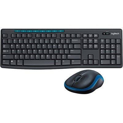 Logitech MK275 Wireless Keyboard and Mouse Combo - Long Battery Life, 2.4GHz Connection, 8 Hot Keys