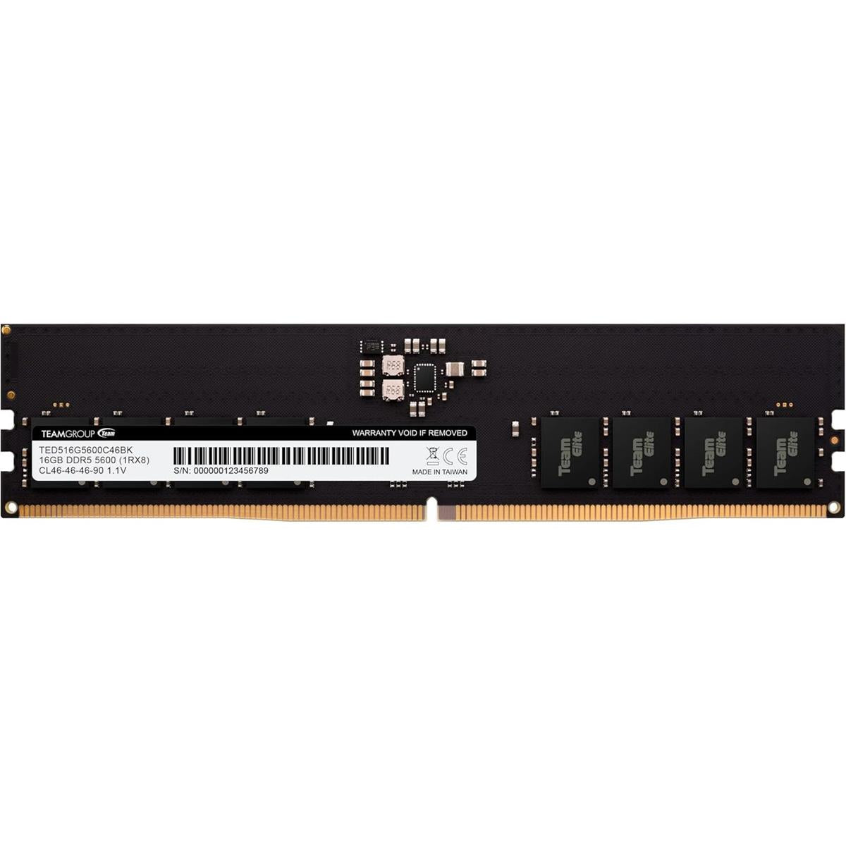 TEAMGROUP Elite DDR5 16GB 5600Mhz Desktop Memory - TED516G5600C4601