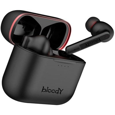 Best Bloody M90 TWS ANC True Wireless Gaming Earphones - Active Noise Cancelling Bluetooth Earbuds | Black & Red