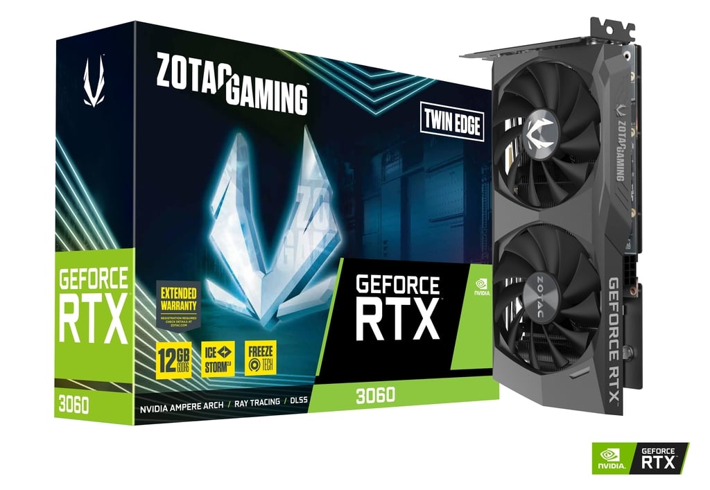 ZOTAC GAMING GeForce RTX 3060 Twin Edge 12GB GDDR6 Video Graphics Card